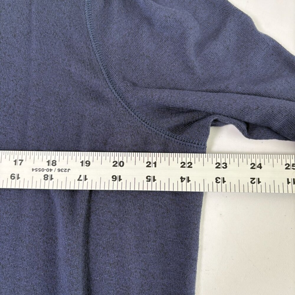 Belle By Kim Gravel Brushed Knit Duster Cardigan Rib Trim Size XL Blue Pockets - Picture 9 of 13